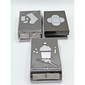 Stampin' Up paper Punch Lot of 3 Slim Flat Lockdown Christmas Cupcake square